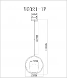 Подвесной светильник Moderli Barocco V6021-1P (220V, на проводе, шар, кольцо)