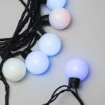 Гирлянда «Шарики» 5м RGB 220В,  20 LED, провод черный каучук, IP65 Laitcom HB20-1-2RGB