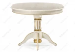 Деревянный стол Woodville Павия 100 крем с золотой патиной 450818