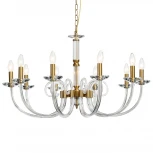 Подвесная люстра Stilfort Glass 1050/03/10P (220V, хрусталь, на цепи, свеча)