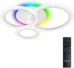 Потолочная люстра светодиодная с пультом ДУ 66W с RGB, белый, LED Natali Kovaltseva Pure LED LAMPS 81452