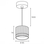 Подвесной светильник Wolta WSL-GX53/P18WG под лампу GX53 Белый / золотой NIMB