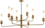 Потолочная люстра на штанге Odeon Light Lolla 6625/8 под латунь/металл/стекло/камень IP20 8*E14 40W 220V (шарики)