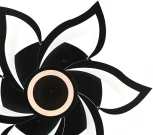 Потолочная люстра Natali Kovaltseva Olimp HIGH-TECH LED LAMPS 82020 BLACK (регулировка яркости, 220V, пульт управления, цветы)