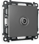 Комплект механизма Ambrella Volt TV розетки оконечной ALFA MA663010 Антрацит серый 50-870 MHz 1dB QUANT