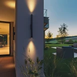 Уличный настенный светильник светодиодный Odeon Light Tubus 7105/10WL металл IP54 LED 2*5W 3000K 220V (круглые)