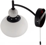 Бра с выключателем сонетка Lumion Gloriya 8273/1W черный/серый/белый, металл/керамика/стекло Е14 1*40W 220V (шар)