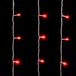 Гирлянда Занавес 2 x 3 м Красный 220В, 600 LED, Провод Прозрачный ПВХ, IP54