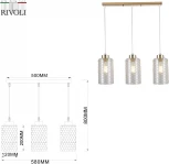 Подвесной светильник Rivoli Malice 9124-203 (220V, на проводе)