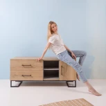 ТВ-тумба R-Home Loft Дуб натур/Бетон