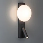 Настенный светильник для чтения со спотом Odeon Light Albergo 7048/5WL металл/акрил черный IP20 LED 1*5W (220V, выключатель)