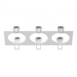 Рамка для трех встраиваемых светильников Lightstar Intero, прямоугольник, белый