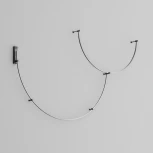 Шинопровод круглый из полукругов 1800мм Flarity черный Maytoni Busbar trunkings Flarity TRX154-2SR-D1800-B