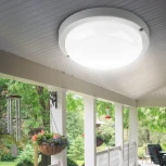 Настенно-потолочный светильник светодиодный со свето-шумовым датчиком ЭРА SPB-201-2-65K-015 (220V, круглые, IP65)