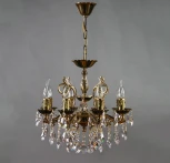 Подвесная люстра Ambiente by Brizzi Leon 2128/8 PB Tear Drop (220V, хрусталь Asfour, на цепи, подсвечник, свеча)