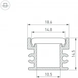 Профиль FLOOR18-H15-3000 ANOD (Arlight, Алюминий) 045670