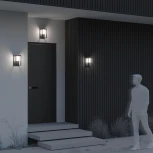 Настенный уличный светильник на солнечной батарее Maytoni Shatter OSL457WL-L2GF3K (LED, датчик движения, IP54)