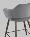 Стул полубарный Stool Group Саймон велюр тёмно-серый УТ000025168