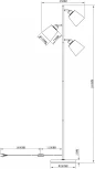 Торшер Moderli Floor V3051-3F (220V, выключатель)
