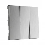 Набор клавиш для выключателя трехклавишного (cеребряный рифленый) Werkel W1139009 (a051353)