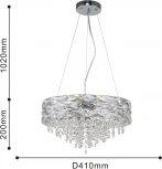 Подвесная люстра F-Promo Icicle 4250-6P (220V, хрусталь, на тросе, круглые)