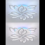 Потолочная люстра Natali Kovaltseva Sand LED LAMPS 81336 160W, белый, LED с RGB подсветкой (220V, пульт управления, управление смартфоном, цветы)