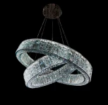 Подвесная люстра ярусная Fluorite Ravissement FL1068-14P (LED, 220V, хрусталь, на тросе, круглые)