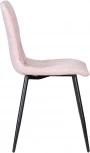 Стул обеденный DOBRIN CHILLY ROMBO (Розовый Simple 03, основание черное) 006 ROMBO, цвет сиденья розовый основания черный