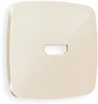 Лицевая панель Ambrella Volt OMEGA (Бежевый глянец) для HDMI розетки QUANT OP3140