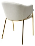 Стул DILL WZ2042-01 молочный фактурный велюр / золотой каркас