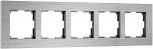 Рамка на 5 постов (алюминий) Werkel W0053506