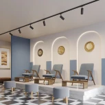 Трековый светильник трехфазный Novotech Nail 359584 черный светодиодный с переключением цв. темпер. и мощности LED 30-35-40W 220V 3000К\4000К\5700К