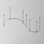 Шинопровод круглый из полукругов 1200мм Flarity черный Maytoni Busbar trunkings Flarity TRX154-2SR-D1200-B