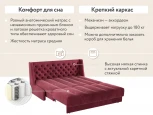 Кровать-диван прямой бордовый, 160 D1 Ричмонд AAA41324018 Premier 13
