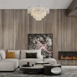 Подвесная люстра хрустальная на штанге Arte Milano Sorrento-6109 376109/7/300/490 CR (220V)