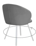 Стул DikLine 258 поворотный, Z28 серый, ножки белые