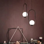 Подвесной светильник Matthew Mccormick Hoop 50 Black Mila Pendant ImperiumLoft Hoop-B01 (179966-22) (220V, на проводе, шар)