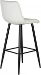 Стул барный Dobrin NICOLE (черные матовые ножки, светло-серый велюр (108-52))