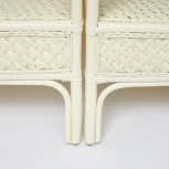 Комплект обеденный "ANDREA GRAND" (стол со стеклом+6 кресел+ подушки) TCH White (белый), Ткань рубчик, цвет кремовый Tetchair ANDREA GRAND 12427