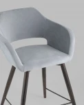 Стул полубарный Stool Group Саймон велюр серый УТ000025169