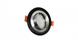 Встраиваемый точечный светильник Lumina Deco Duka  LDC 8062-D90 BK+SL (220V, круглые)