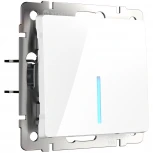 Выключатель одноклавишный с подсветкой (белый) Werkel W1110101 (a051110)