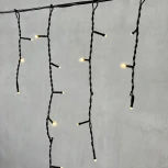 Гирлянда Бахрома 3,1 x 0,5 м тепло-белая 24В, 150 LED, провод черный ПВХ, IP54 Laitcom PIL150-11-1WW