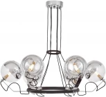 Подвесная люстра Lumina Deco Marseo LDP 9110-6 BK+CHR (220V, на проводе, шарики)