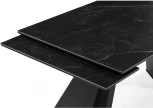 Керамический стол Woodville Ливи 140х80х78 черный мрамор / черный 532399