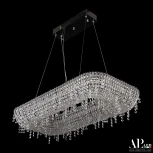 Подвесная люстра светодиодная APL LED Sicilia SH522.0.80.B.Ni.4000 (220V, хрусталь, на тросе)
