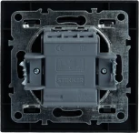 Переключатель одноклавишный (черный) Stekker Эрна 39619