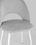 Стул Stool Group Меган велюр светло-серый белые ножки УТ000025584