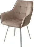 Стул MAVERICK BLUVEL-40 BEIGE/ белый каркас, поворот.360 град.