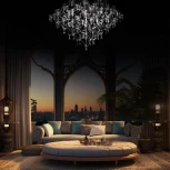 Подвесная люстра Loft It Mira 10259/800 Silver Asfour (LED, 220V, на тросе)